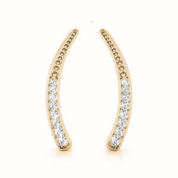 18K Yellow Gold Diamond Ear Climbers