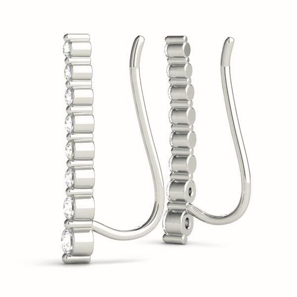 14K White Gold Diamond Fashion Earrings