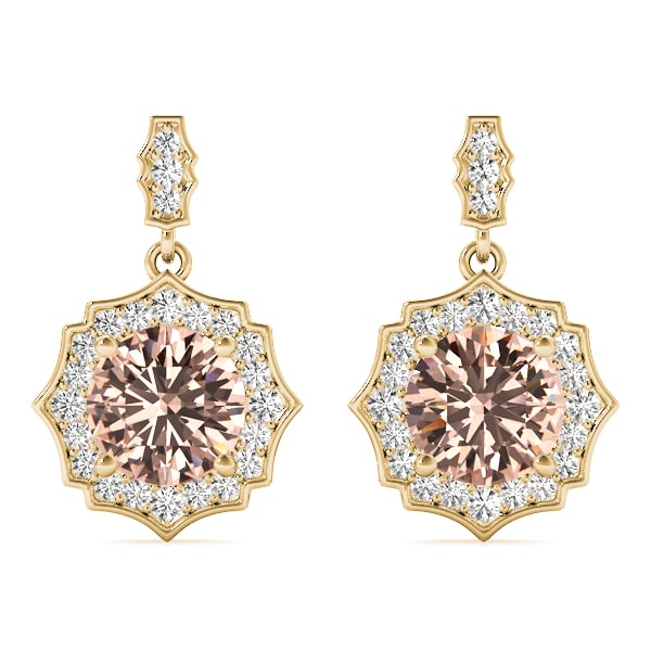 14K Yellow Gold 1 1/6 ct tw Fashion Diamond Earring