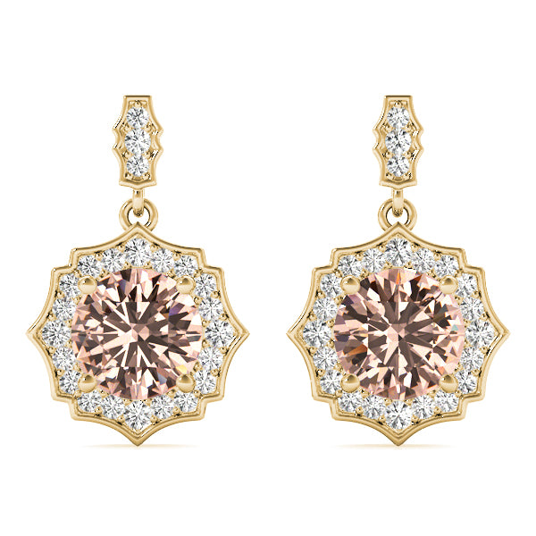 14K Yellow Gold Lab Diamond Stud Earrings