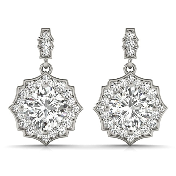 SCALLOPED HALO EARRINGS Complete per pair.