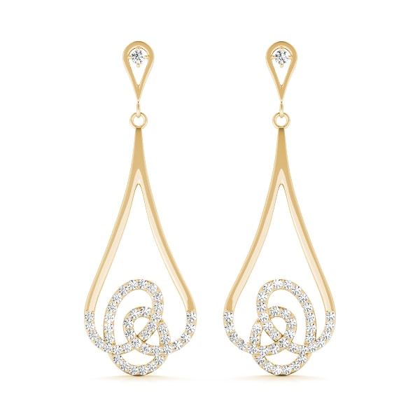 18K Yellow Gold 1/3 ct tw Fashion Diamond Earring