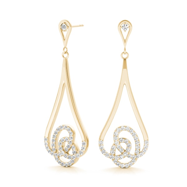 18K Yellow Gold 1/3 ct tw Fashion Diamond Earring