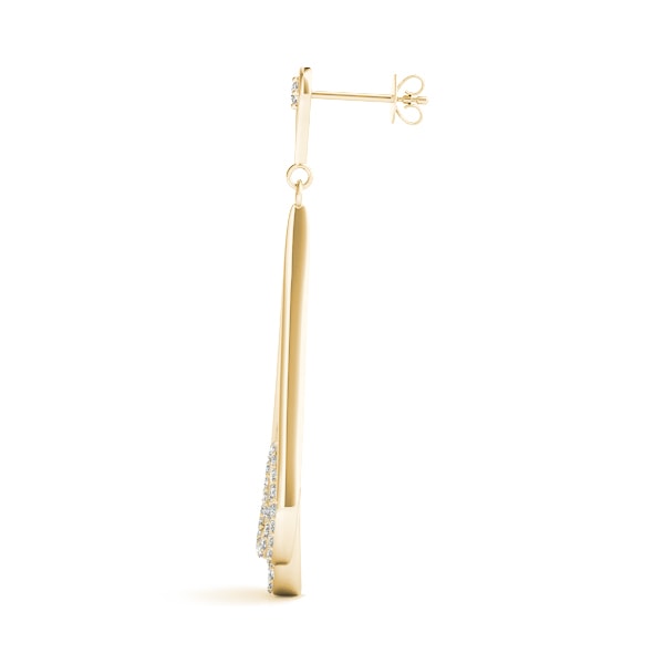 14K Yellow Gold 1/3 ct tw Fashion Diamond Earring