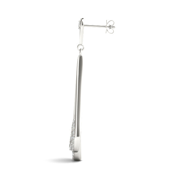 Platinum White Diamond Fashion Earrings