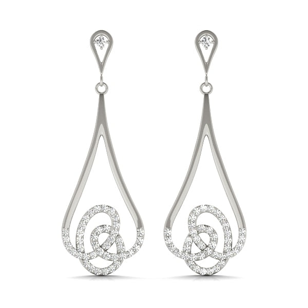 18K White Gold 1/3 ct tw Fashion Diamond Earring