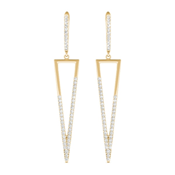 14K Yellow Gold 1/3 ct tw Fashion Diamond Earring