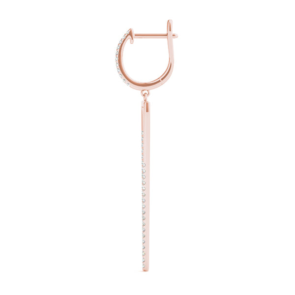 18K Rose Gold Lab Diamond Fashion Earrings