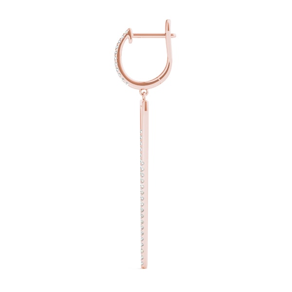 18K Rose Gold 1/3 ct tw Fashion Diamond Earring