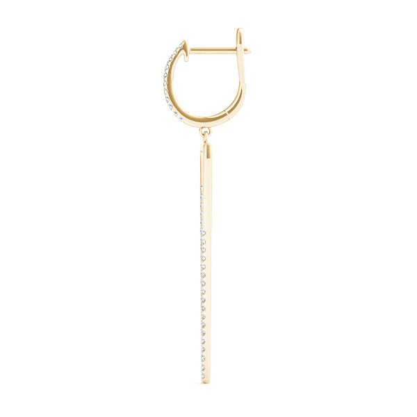 18K Yellow Gold Lab Diamond Fashion Earrings