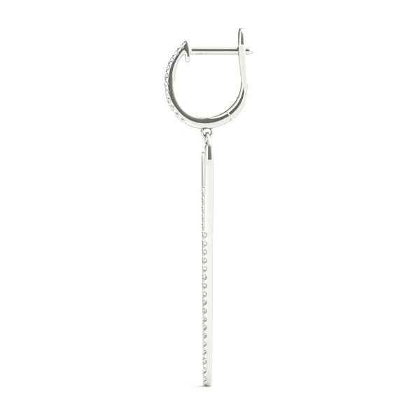 18K White Gold Multi-Diamond Fashion Earrings