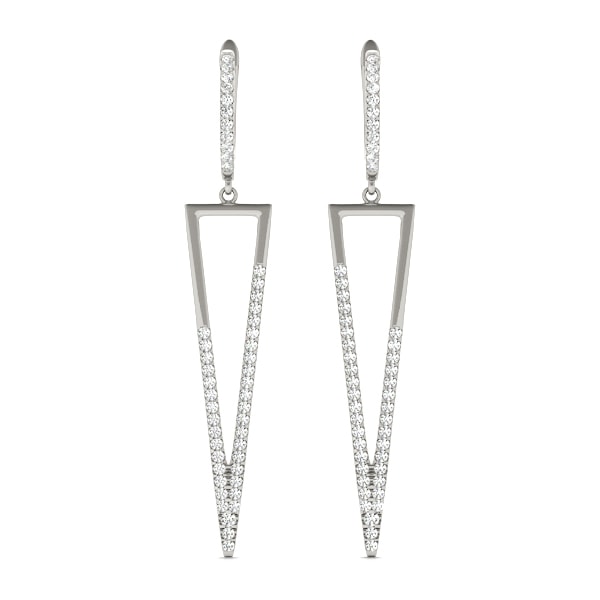 14K White Gold 1/3 ct tw Fashion Diamond Earring