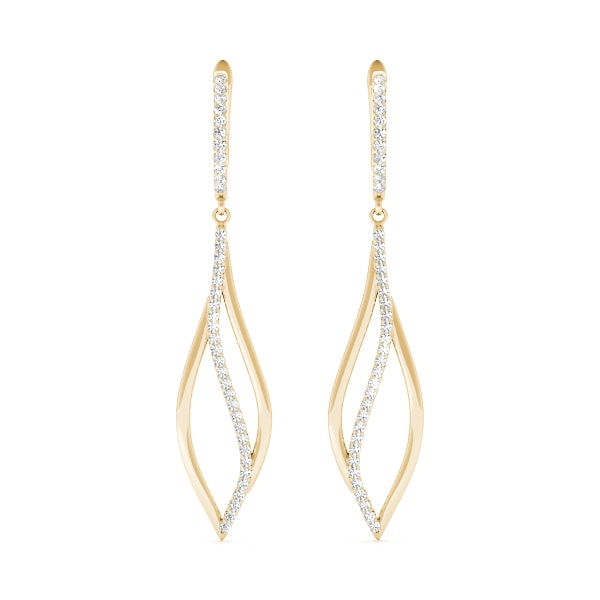 18K Yellow Gold 1/5 ct tw Fashion Diamond Earring