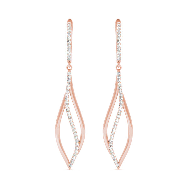 Rose Gold Lab Diamond Fashion Earrings