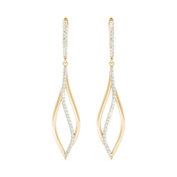 18K Yellow Gold Multi-Diamond Fashion Earrings