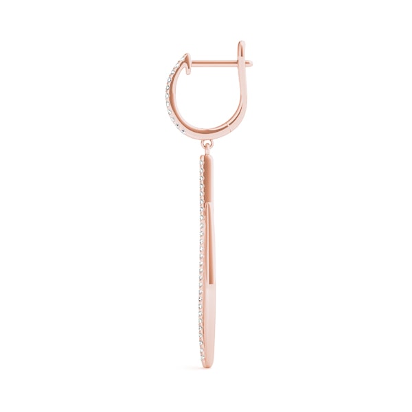 18K Rose Gold 1/5 ct tw Fashion Diamond Earring