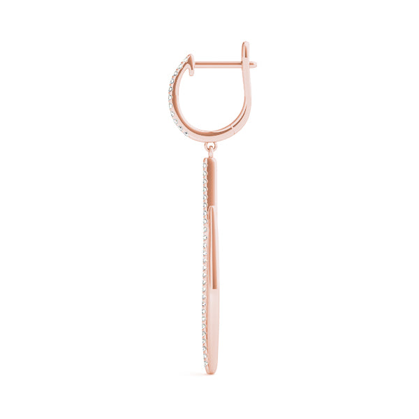 Rose Gold Lab Diamond Fashion Earring Pair