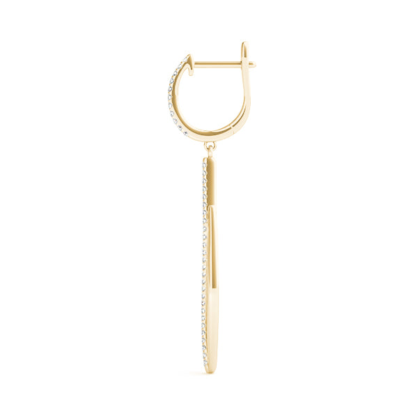 14K Yellow Gold Multi-Diamond Fashion Earrings