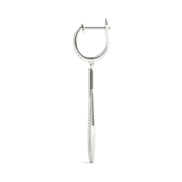 White Platinum Multi-Diamond Fashion Earrings
