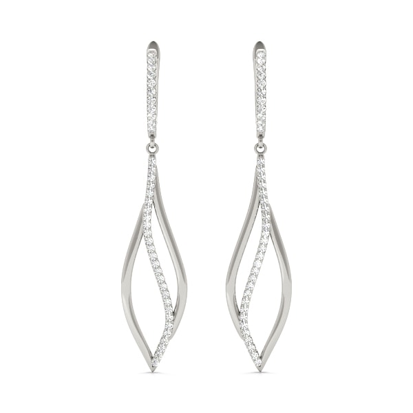 14K White Gold 1/5 ct tw Fashion Diamond Earring