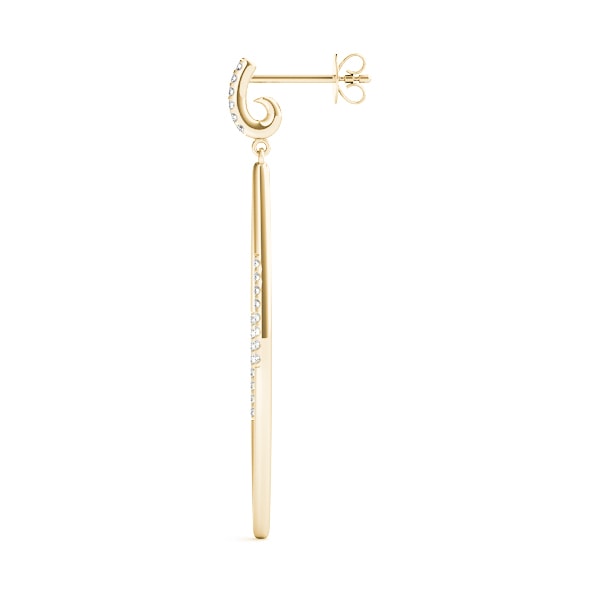 14K Yellow Gold 1/10 ct tw Fashion Diamond Earring