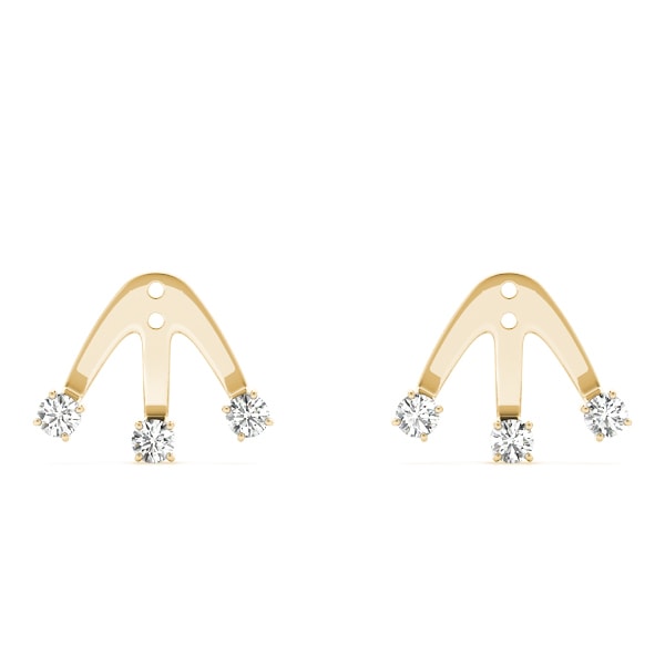 14K Yellow Gold 1/10 ct tw Fashion Diamond Earring