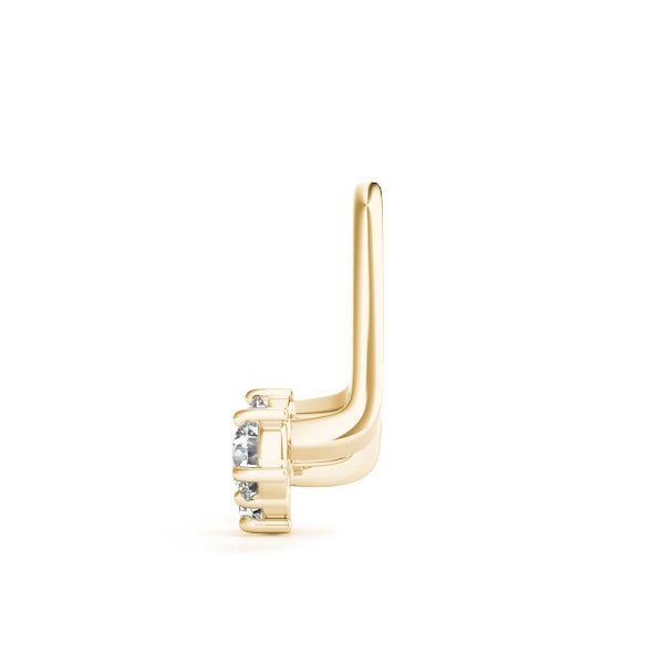18K Yellow Gold Diamond Earring Jackets
