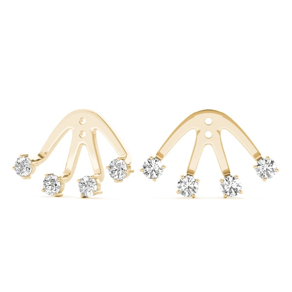 14K Yellow Gold 1/15 ct tw Fashion Diamond Earring