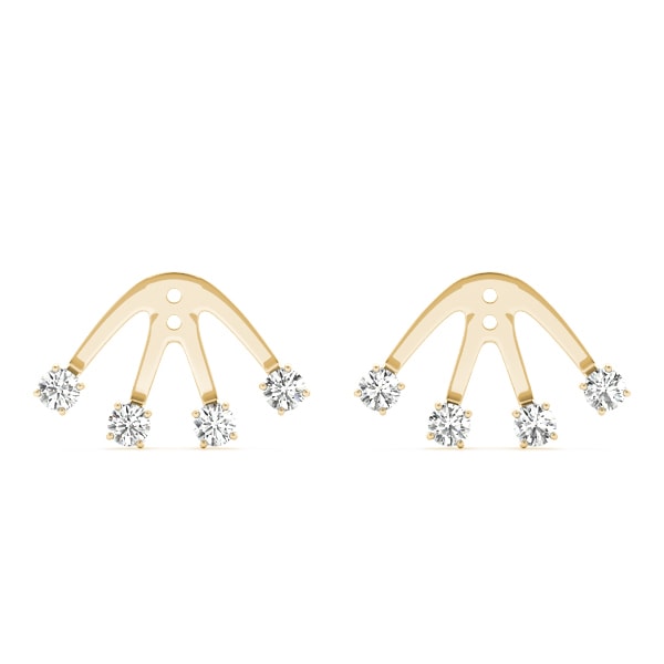 18K Yellow Gold 1/15 ct tw Fashion Diamond Earring