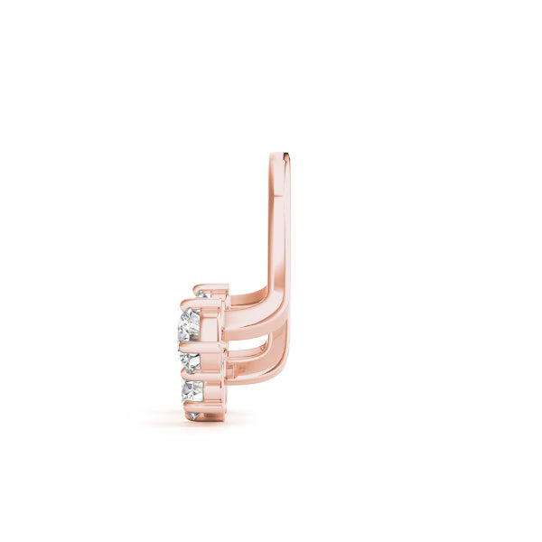 4-Stone Rose Gold Diamond Earring Jackets