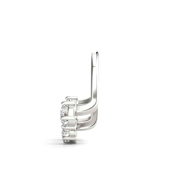 White Platinum 4-Stone Diamond Earring Jackets