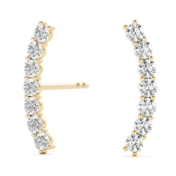 18K Yellow Gold 1/5 ct tw Fashion Diamond Earring