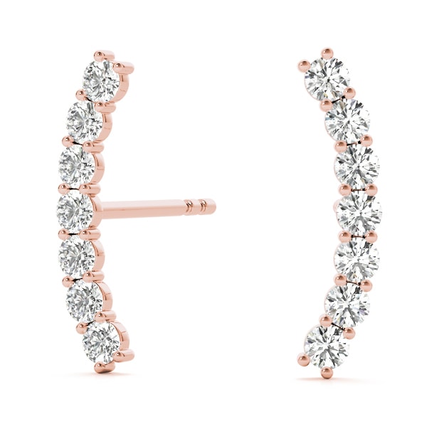 14K Rose Gold 1/5 ct tw Fashion Diamond Earring