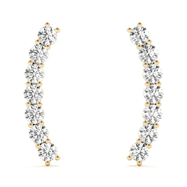 18K Yellow Gold 1/5 ct tw Fashion Diamond Earring