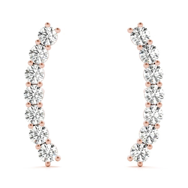 14K Rose Gold 1/5 ct tw Fashion Diamond Earring