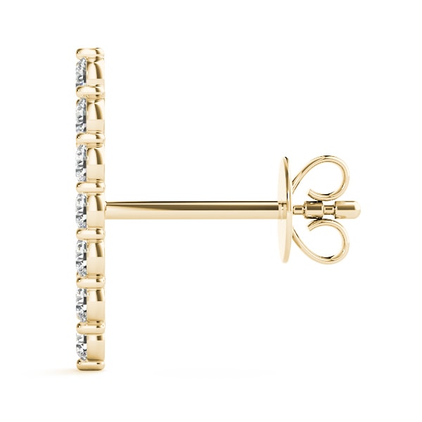 18K Yellow Gold 1/5 ct tw Fashion Diamond Earring