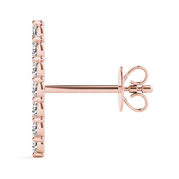 14K Rose Gold 1/5 ct tw Fashion Diamond Earring