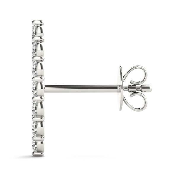 White Platinum 5-Diamond Earring Jackets