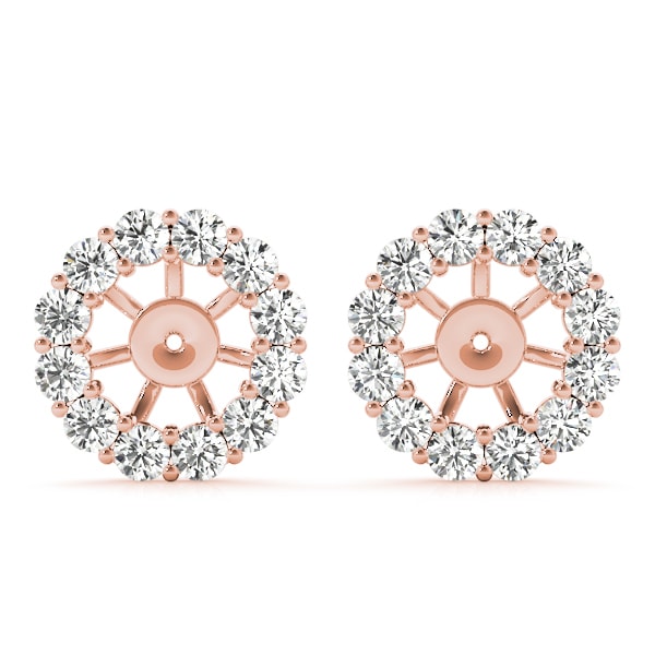 EARRING JACKET FOR 1.0 CT CENTER Complete per pair.