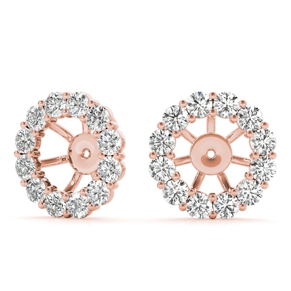EARRING JACKET FOR 1.0 CT CENTER Complete per pair.