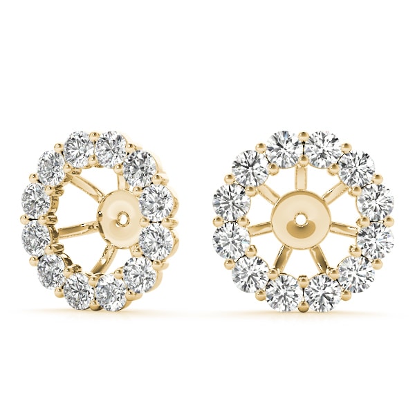 EARRING JACKET FOR 1.0 CT CENTER Complete per pair.