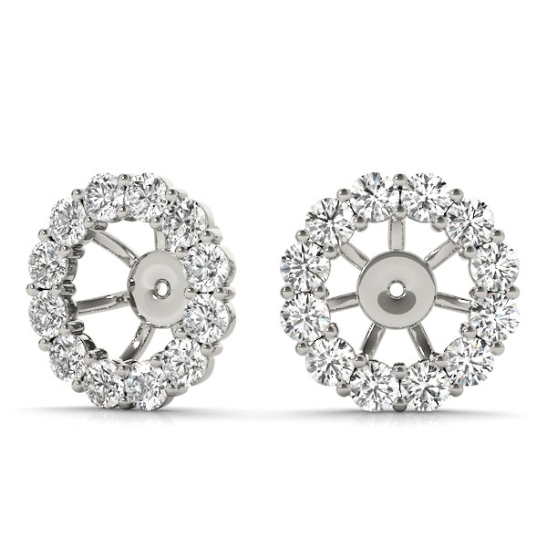 White Platinum Lab Diamond Earring Jacket