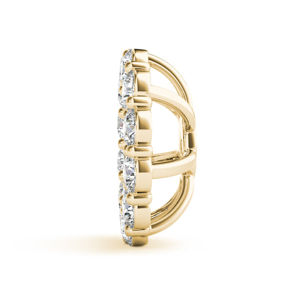 18K Yellow Gold Diamond Earring Jacket