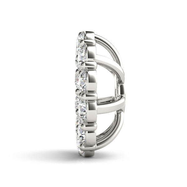 White Platinum Lab Diamond Earring Jacket
