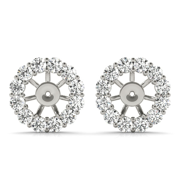 White Platinum Lab Diamond Earring Jacket