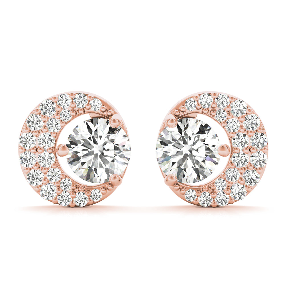 Rose Gold Lab Diamond Fashion Earrings