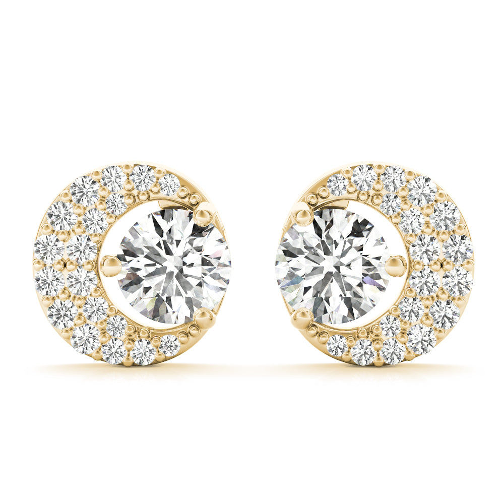 14K Yellow Gold Lab Diamond Earrings