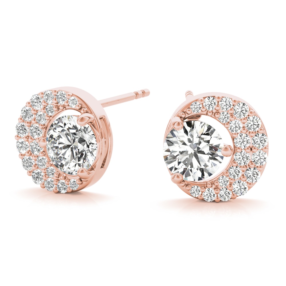 18K Rose Gold 1/3 ct tw Fashion Diamond Earring