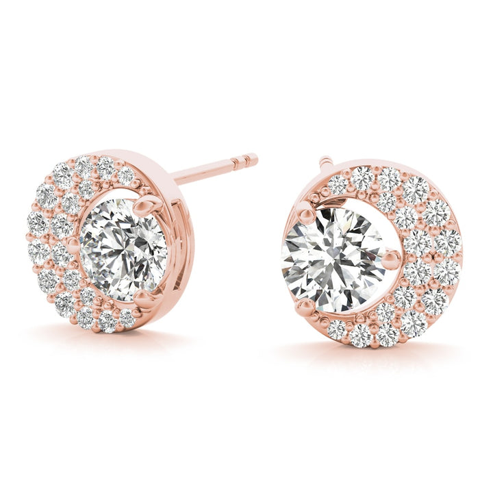 18K Rose Gold 1/3 ct tw Fashion Diamond Earring