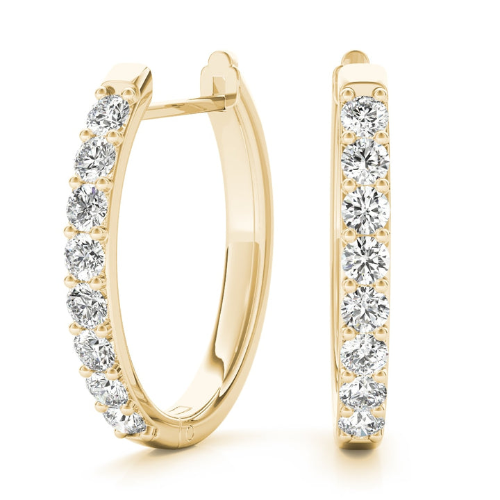 18K Yellow Gold 1/10 ct tw Fashion Diamond Earring